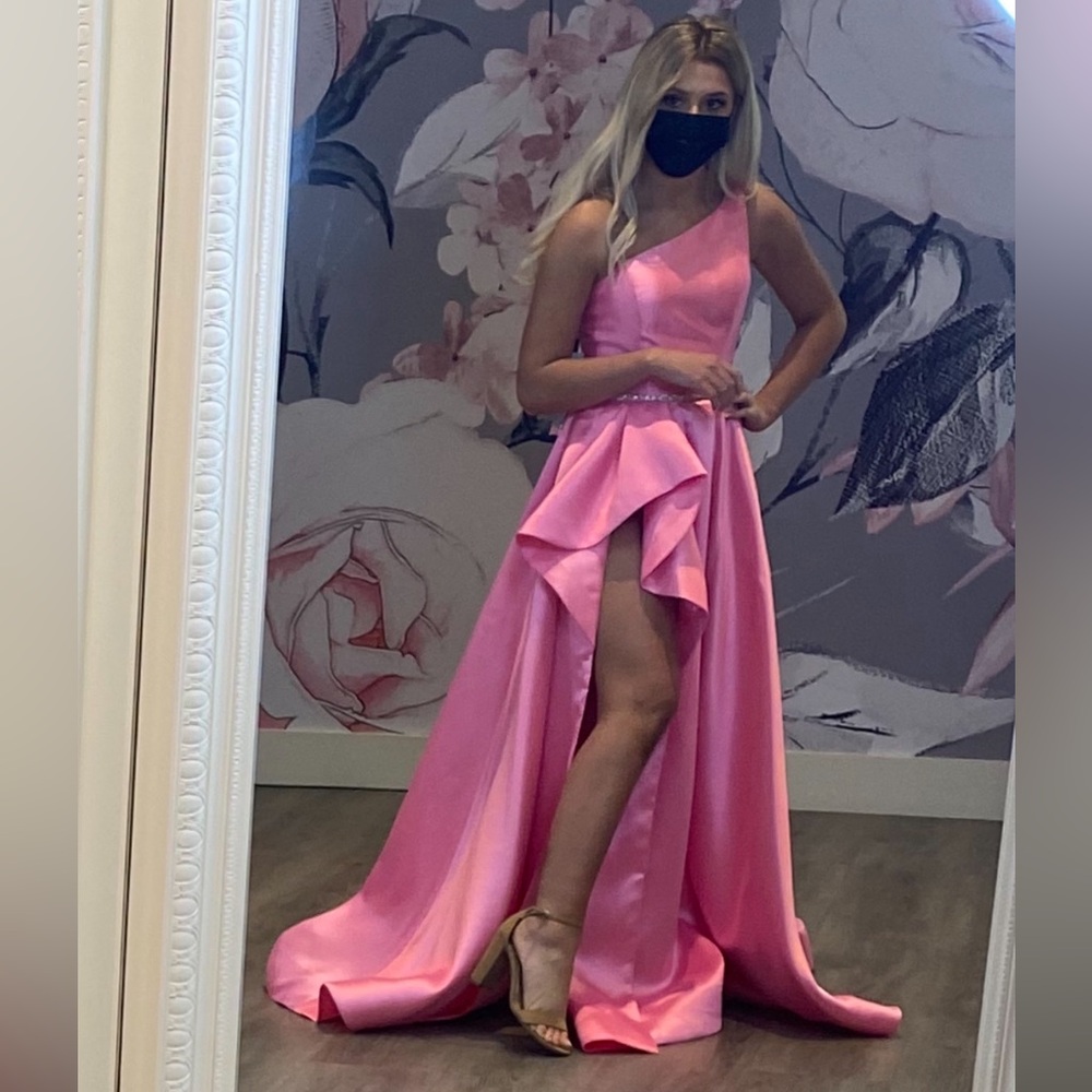 Pink Sherri Hill evening gown